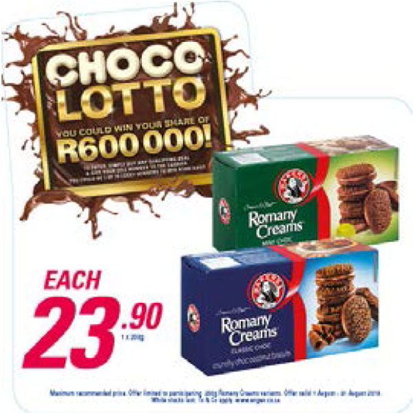 Choco Lotto Promotion - Romany Creams