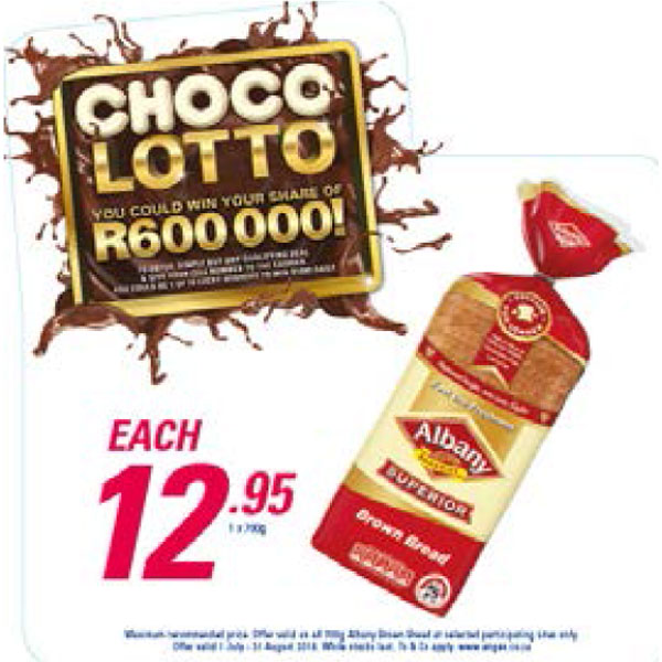 Choco Lotto Promotion - Albany Brown Bread