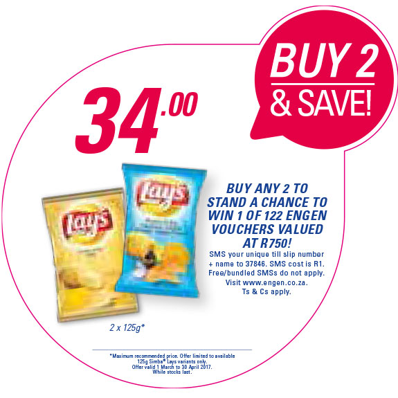 125g Lay's - Buy 2 & stand a chance to win