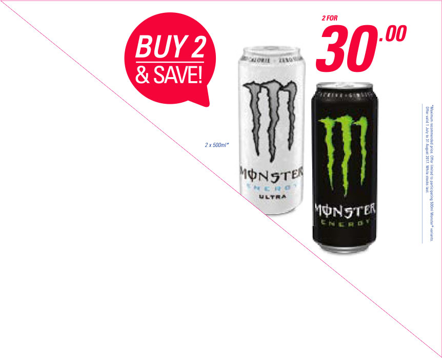 2x Monster 500ml