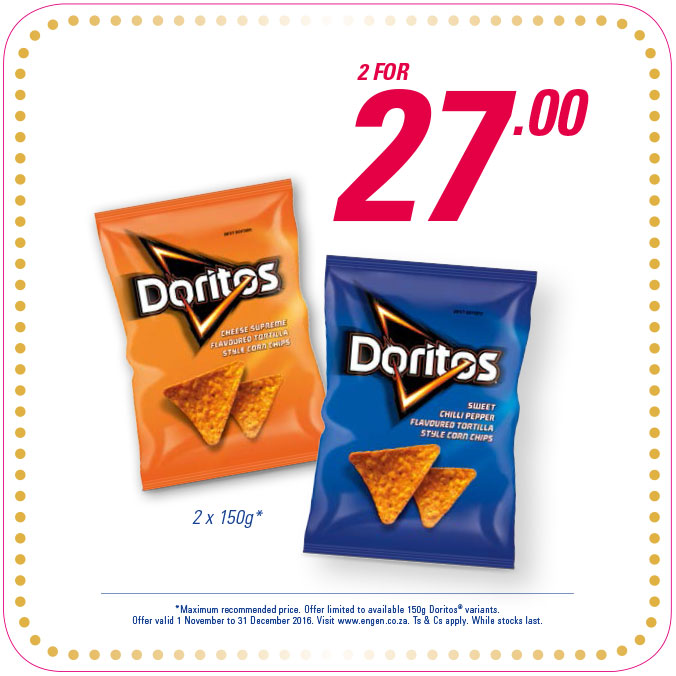 2x Doritos 150g for R27.00
