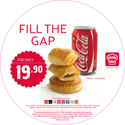 Fill The Gap With A Pie And Coke For Only R19.90