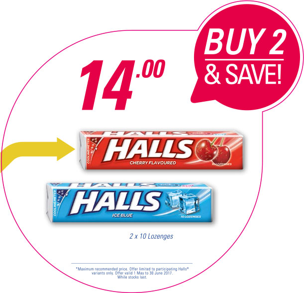 2x Halls 10's