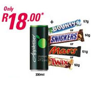 Buy An Appletiser And Chocolate Bar For Only R18.00