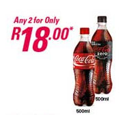 Any 2 Buddy Coke Coke Or Coke Zero For R18.00