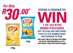 2 Packs of Lays Chips And Stand A Chance To Win