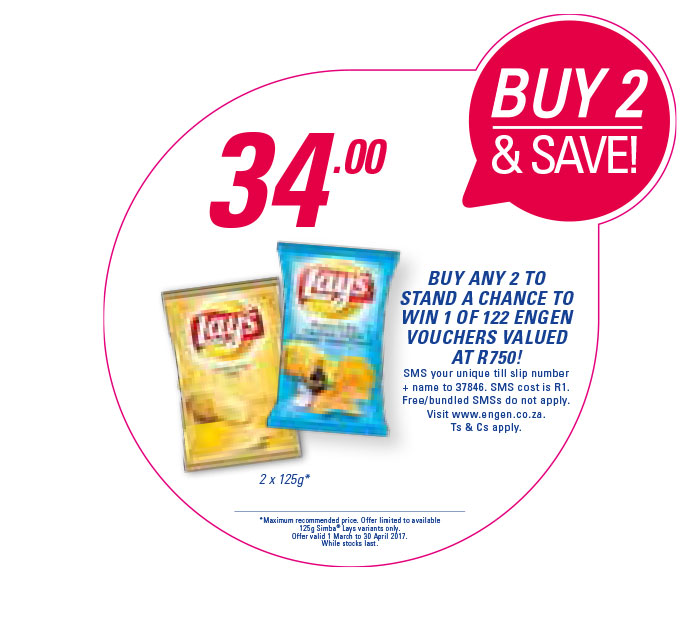 125g Lay's - Buy 2 & stand a chance to win