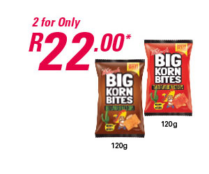 Take 2 Big Korn Bites For R25