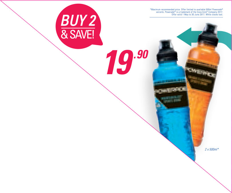 2x Powerade 500ml