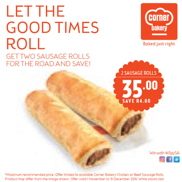 Get 2 Sausage Rolls for R35.00