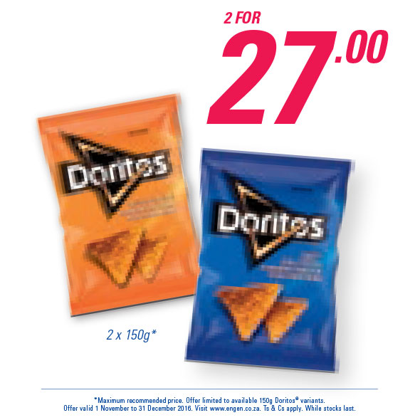 2x Doritos 150g for R27.00