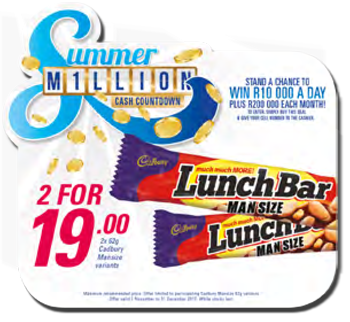 Lunch Bar 2 for R19.00