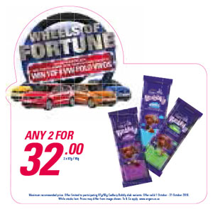 Wheel Of Fortune Promotion - Cadbury Bubbly