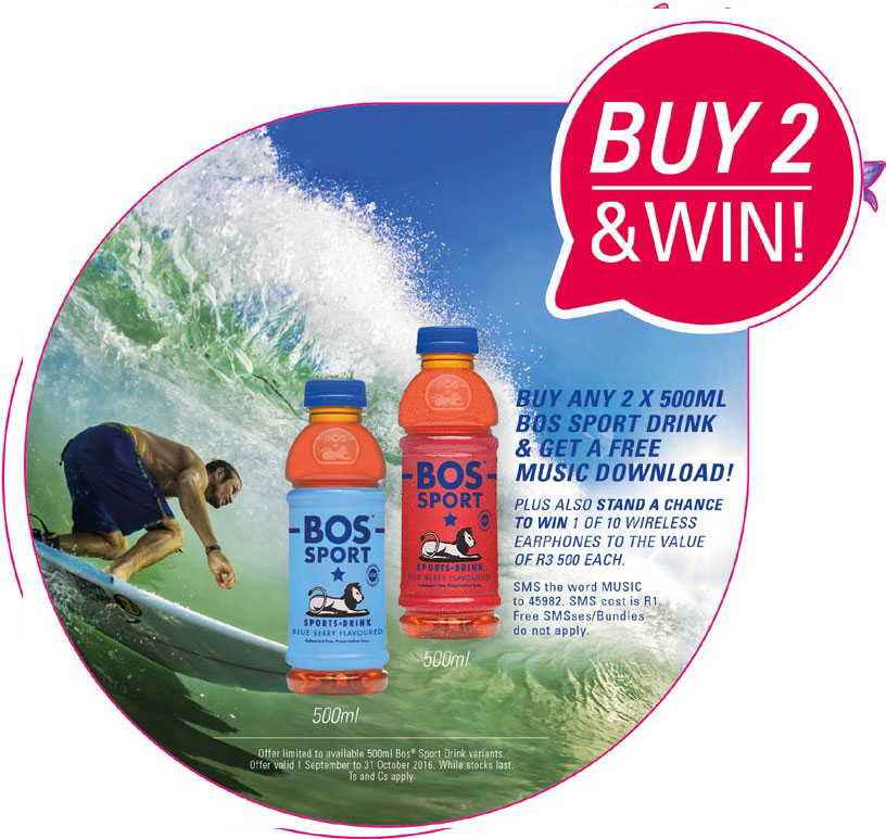 Buy 2x 500ml BOS Sport and Win