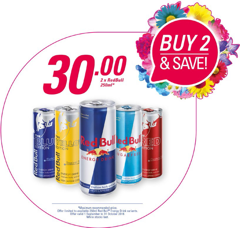 2x Red Bull for R30.00
